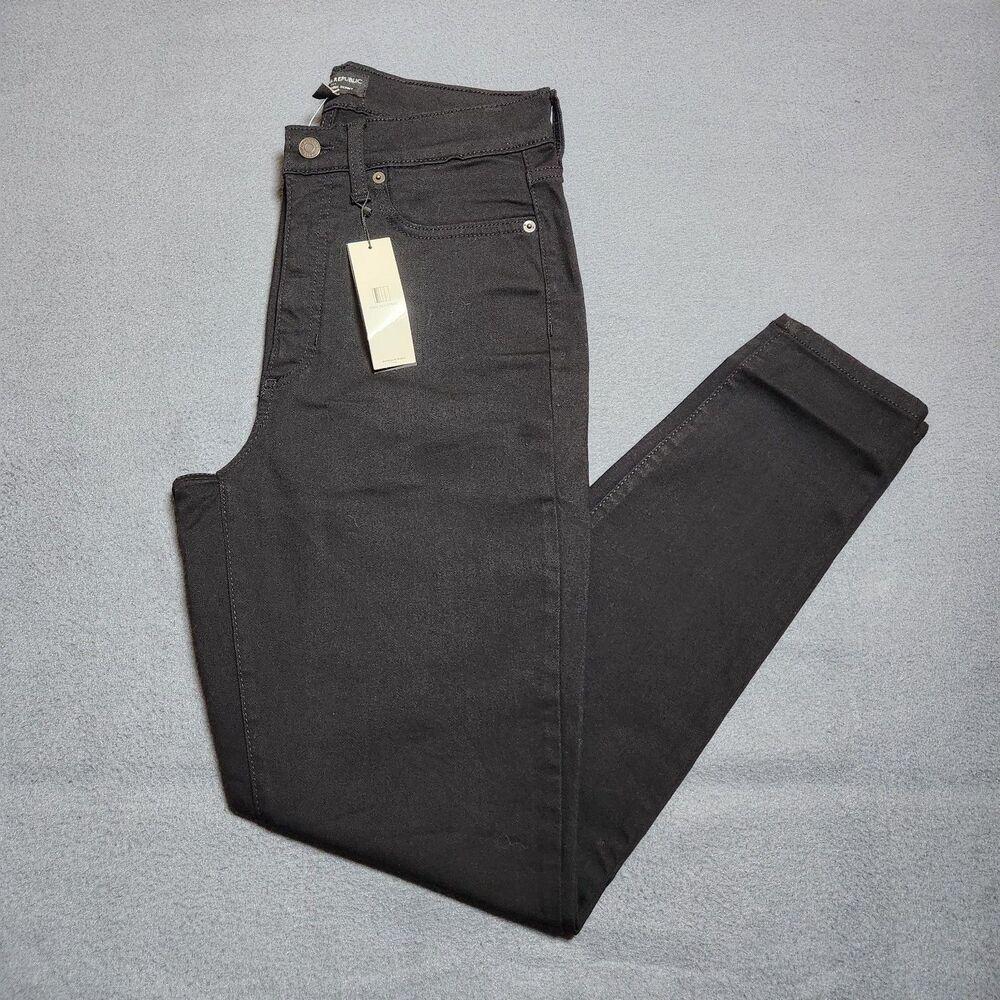 Banana Republic Jeans Women 8/29 Black High Rise Curvy Skinny NWT